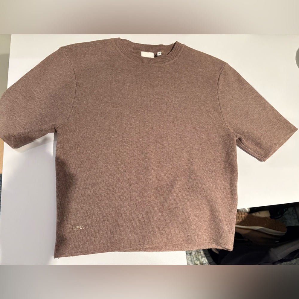 Les Lunes Taupe Crew Neck Sweater